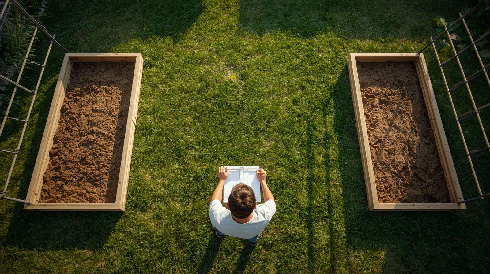 Assessing and mapping a backyard for productive garden layout planning