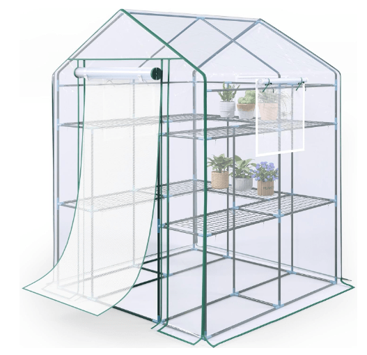 KING BIRD Premium Greenhouse for Outdoors, 56x56x77 Upgraded PVC Cover & Heavy Duty Steel Frame Walk-in Portable Green House for Outside
