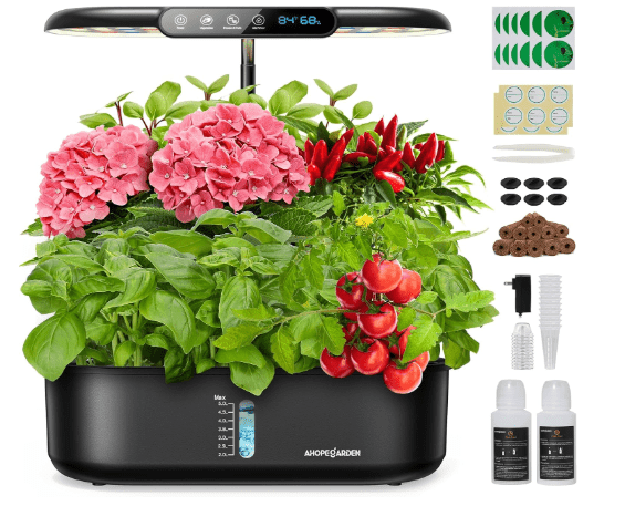 Ahopegarden Hydroponics Growing System kit: Indoor Herb Garden - 12 Pods Plant Germination Kit 