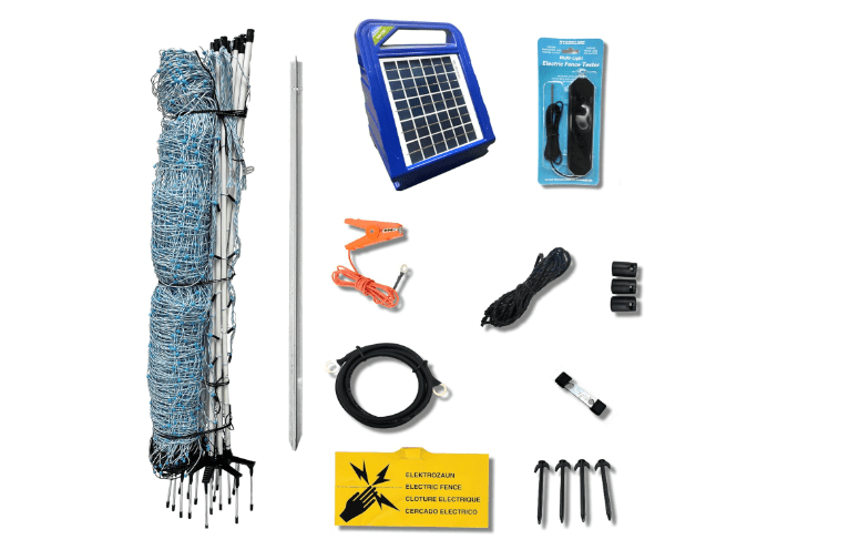 Starkline 35"x164' Electric Netting All-in-One Solar Kit for Goats, Sheep, Gardens, Beehives, Dogs, and More for Backyards, Homesteads, Farms and Ranches