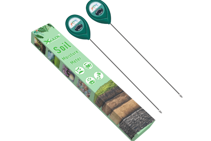 XLUX Long Probe Deep Use Soil Moisture Meter Sensor, Water Monitor Indicator, Hygrometer for Outdoor Indoor Large Pot Plants, Flower, Gardening, Farming, 2 Pack