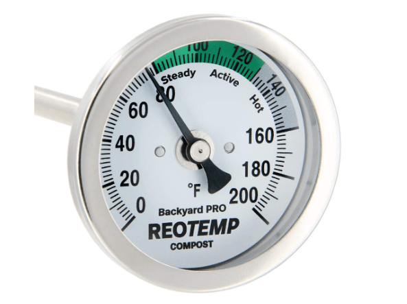 REOTEMP Backyard Pro Compost Thermometer, with PDF Composting Guide (0-200 Fahrenheit) (24 Inch Stem)