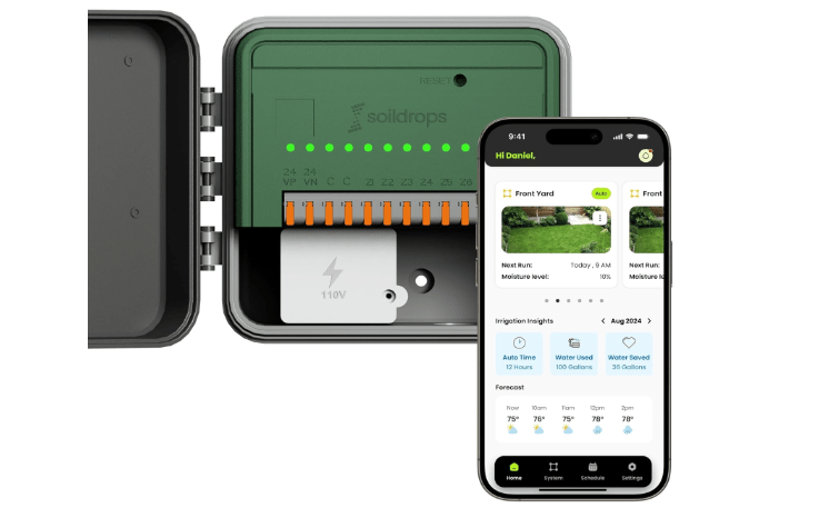 AI Smart Sprinkler Controller, 8-Zone WiFi Irrigation Controller for Indoor & Outdoor Use, DIY Garden & Lawn Watering Kit, App-Based Auto Watering