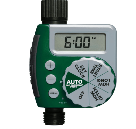 Orbit Programmable Digital Hose Watering Timer - 1 Outlet - Battery Powered - with LCD Screen - Built-in Rain Delay - Water-Resistant - 6206