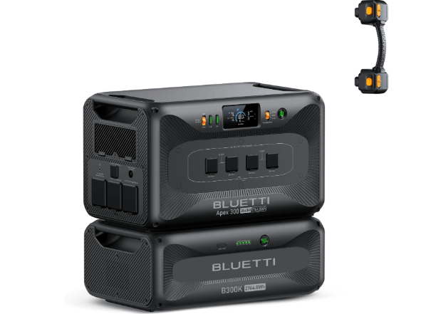 BLUETTI Apex 300 Portable Power Station & B300K Expansion Battery, 5529.6Wh LFP Battery Backup with 6 3840W AC Outlets (7680W Surge)