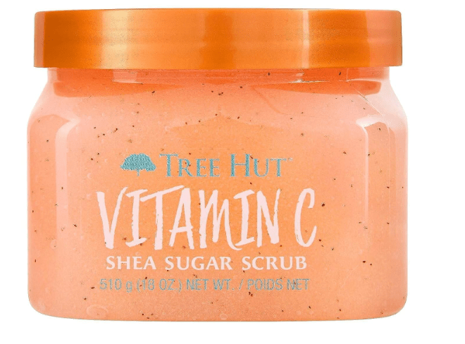 Tree Hut Shea Sugar Scrub Vitamin C, 18oz, Ultra Hydrating and Exfoliating Scrub for Nourishing Essential Body Care