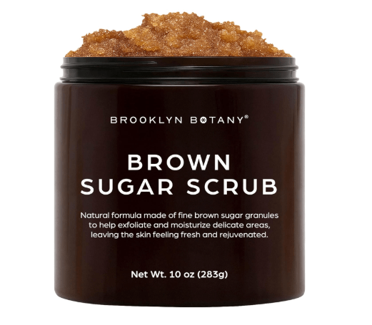 Brooklyn Botany Brown Sugar Body Scrub - Moisturizing and Exfoliating Body, Face, Hand, Foot Scrub - Fights Acne, Fine Lines & Wrinkles, Great Gifts For Women & Men - 10 oz