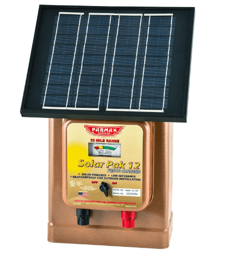 Parmak Magnum Solar-Pak 12 Low Impedance 12 Volt Battery Operated 30 Mile Range Electric Fence Charger MAG12-SP