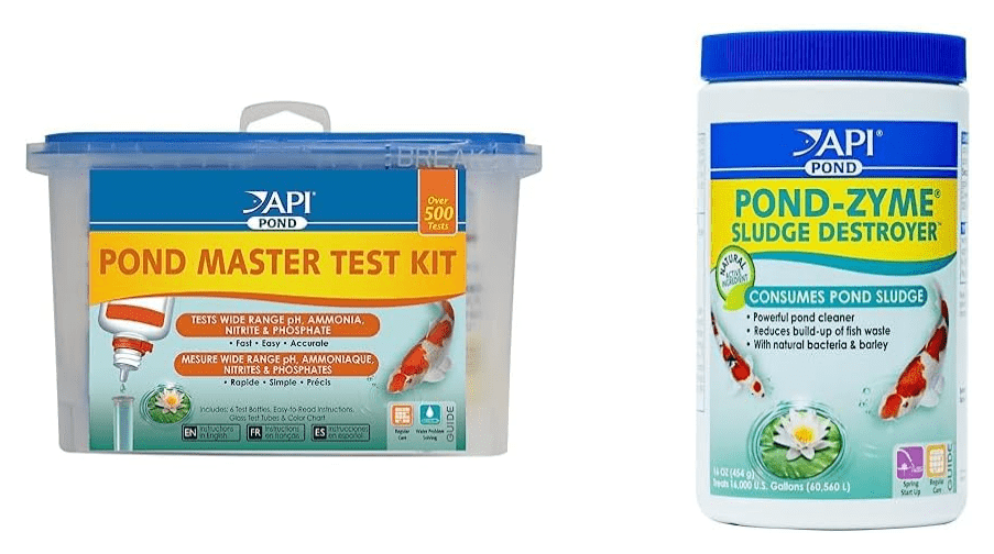API Pond Water Test Kit (500-Test) and Pond Cleaner with Natural Bacteria and Barley