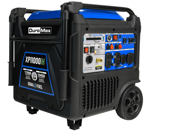 DuroMax XP11000iH 11,000-Watt Dual Fuel Portable Digital Inverter Generator - Gas & Propane, Remote Electric Start, Transfer Switch Ready, RV & Emergency Ready