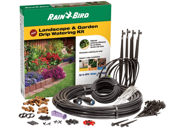 Rain Bird LNDDRIPKIT Drip Irrigation Landscape/Garden Watering Kit with Drippers, Micro-Bubblers, Micro-Sprays