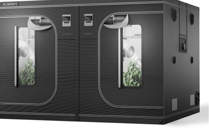 AC Infinity CLOUDLAB 899, Advance Grow Tent 8x8, Thickest 1" Poles, 2000D Mylar Canvas, Lab-Tested Highest Reflectivity, Largest Zipper Window, Controller Mount Plate, 96" x 96" x 80" Indoor Growing