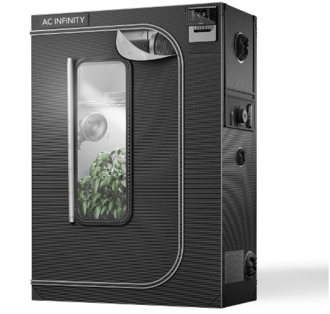 AC Infinity CLOUDLAB 642, Advance Grow Tent 4x2, Thickest 1" Poles, 2000D Mylar Canvas, Lab-Tested Highest Reflectivity, Largest Zipper Window, Controller Mount Plate, 48" x 24" x 72" Indoor Growing