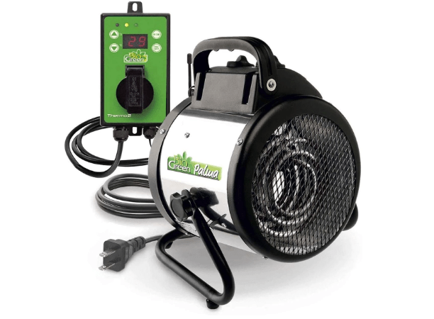 BioGreen Electric Greenhouse Heater & Fan with Digital Thermostat PALMA | 1500 Watts, 5100 BTU/hr | 5800 ft³/h Air Circulation -58 to 210.2°F |