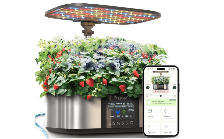 LetPot LPH-Max Hydroponics Growing System Kit, 21 Pods APP & WiFi Automatic Controlled Smart Indoor Garden with 36W LED Grow Light, Auto Drip Irrigation Kits,