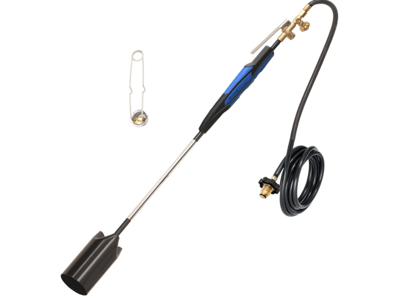 Flame King Propane Torch Kit Heavy Duty Weed Burner 500,000 BTU with 10-FT Hose, 39 inches Long for Weed Burning, Melting Ice and Snow, and Roofing
