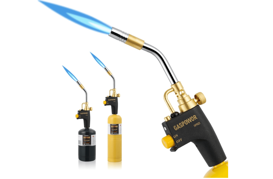 High Intensity Propane Torch Head Fuel by Propane, MAPP, Welding Torch, Turbo Gas Torch Kit, Trigger Start Mapp Gas Torch Kit with Igniter,Propane torch,Blow Torch(Fuel Not Included)
