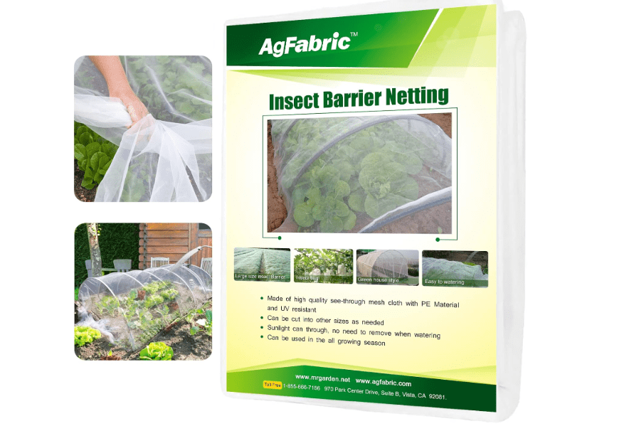 Agfabric Garden Netting 16'x30' Insect Pest Barrier Bird Netting for Garden Protection,Row Cover Mesh Netting for Vegetables Fruit Trees and Plants,White
