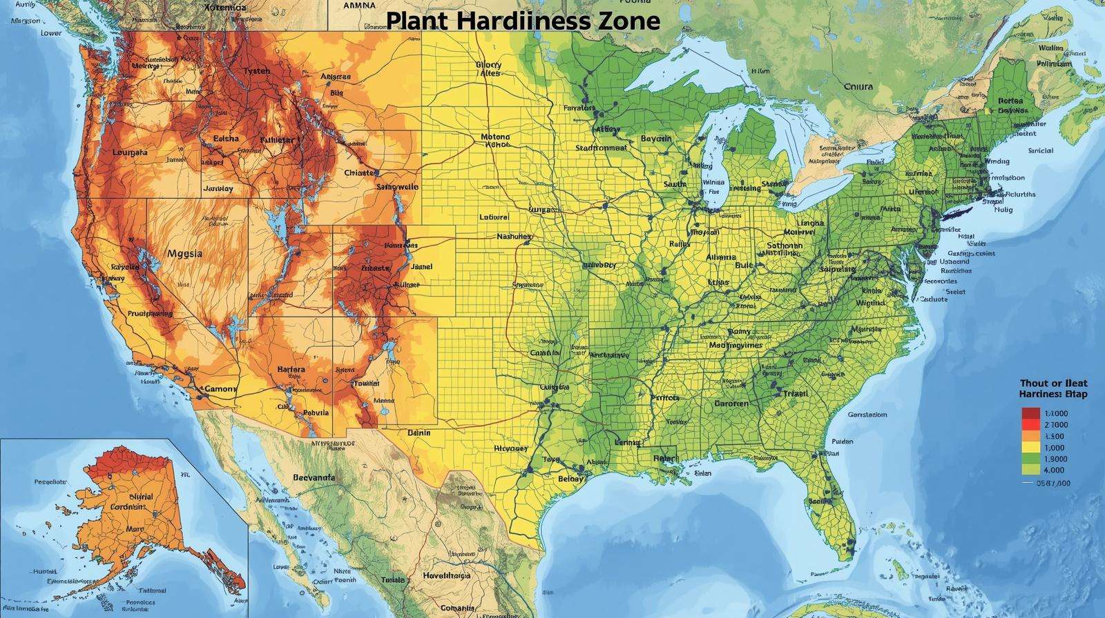 USDA Plant Hardiness Zone Map of the United States showing color-coded gardening zones