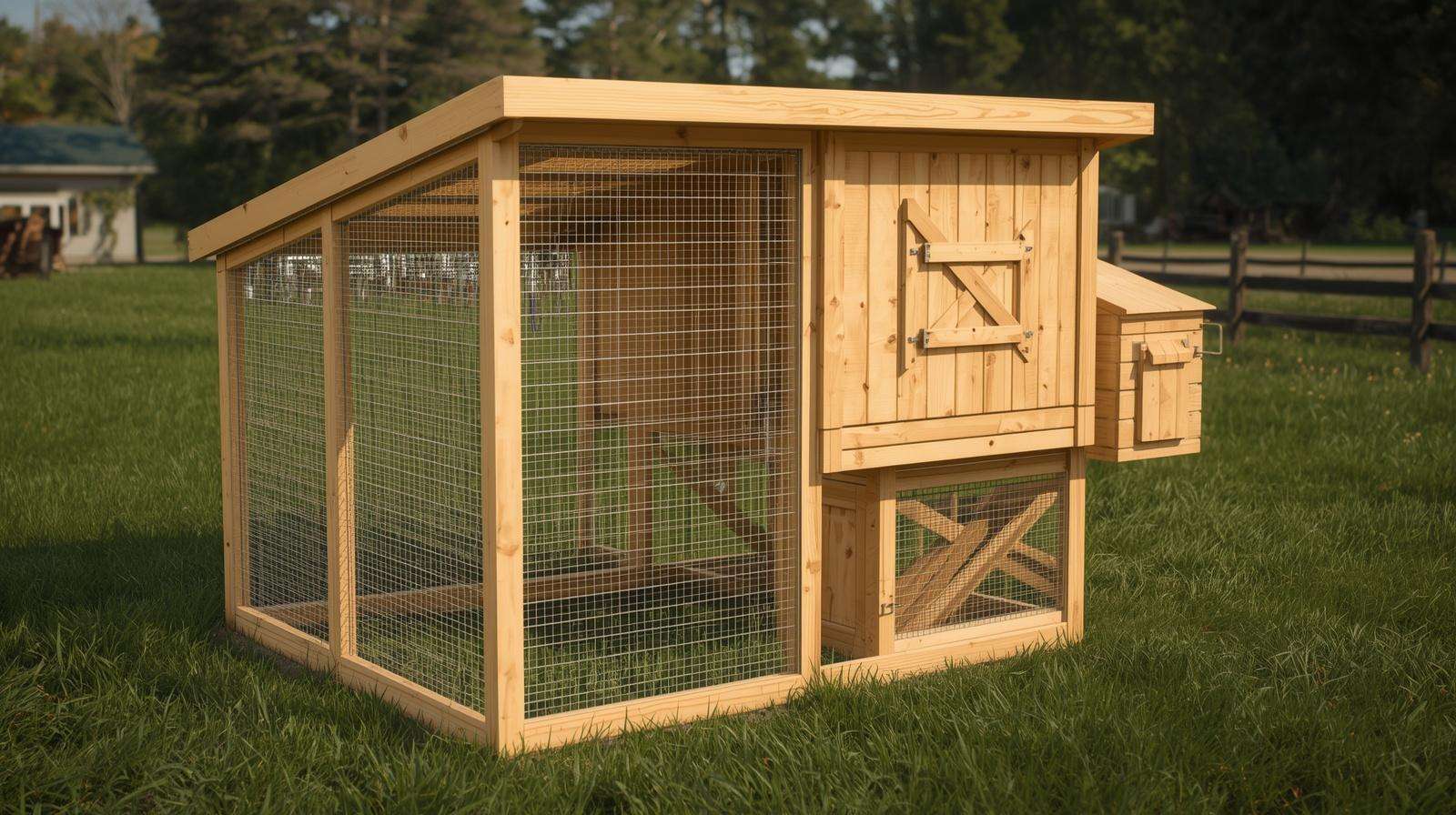 Backyard chicken coop setup for raising meat birds safely