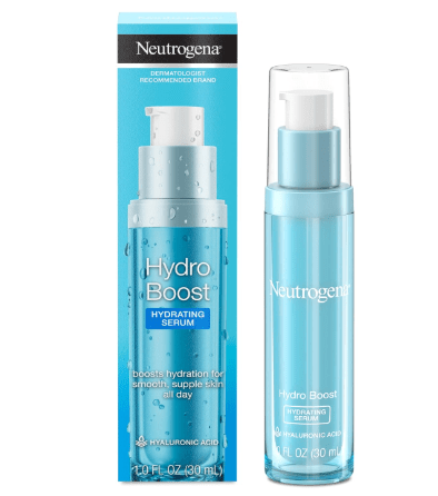 Neutrogena Hydro Boost Hydrating Hyaluronic Acid Face & Neck Serum, Fast-Absorbing Daily Facial Moisturizer with Purified Hyaluronic Acid for Hydrated Skin, Oil-Free & Non-Comedogenic, 1 fl. oz