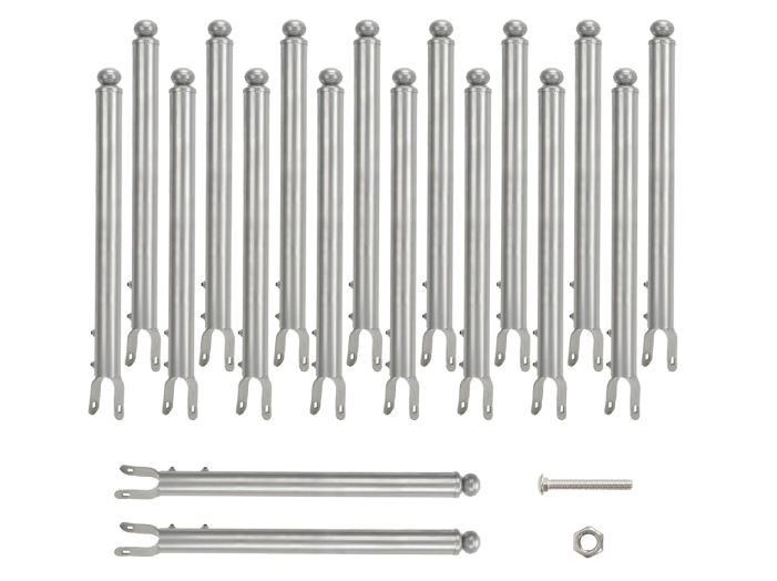 18 Pack 1-3/8'' Chain Link Fence Extension, 20'' Fence Extension Height, Galvanized Post Extender for Dogs and Privacy (Silver)