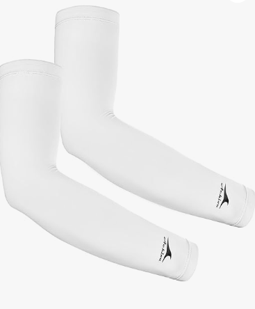 Achiou Cooling Ice Silk Arm Sleeves, Summer UV Sun Protection Compression Sleeves UPF 50+ for Women Volleyball Youth Sports