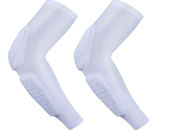 GUOZI Arm Elbow Sleeves, [2 Pack] Honeycomb Crashproof Arm Elbow Pads for Youth Adult Sports Football Basketball Volleyball