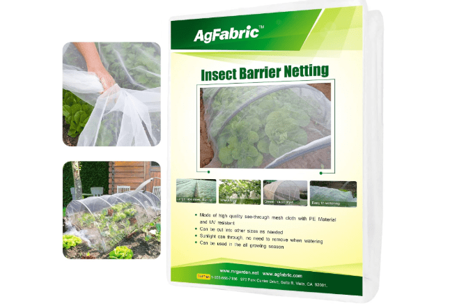 Agfabric Garden Netting 10'x30' Insect Pest Barrier Bird Netting for Garden Protection,Row Cover Mesh Netting for Vegetables F