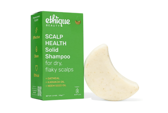 Ethique Scalp Health Shampoo Bar for itchy, dry, flaky scalps with Oatmeal - Plastic-Free, Vegan, Cruelty-Free, 3,88 oz - Formerly Heali Kiwi