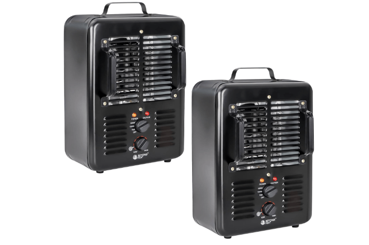 BEYOND HEAT Milkhouse Space Heater, 1300W/1500W Electric Heater with Thermostat, 3 Heat Settings, Safe and Quiet Heater for Garage Worksho