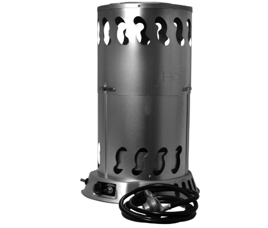 Mr. Heater MH200CVX 200,000 BTU 5,000 Square Feet Portable Outdoor Adjustable Propane Gas Convection Heater with Push Button Igniter and Regulator, Silver