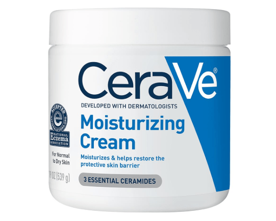 CeraVe Moisturizing Cream, Body and Face Moisturizer for Dry Skin, Body Cream with Hyaluronic Acid and Ceramides, Daily Moisturizer, Oil-Free, 