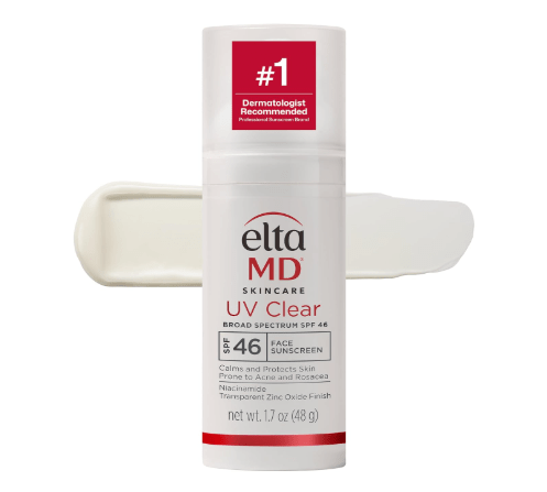 EltaMD UV Clear Face Sunscreen SPF, Oil-Free Sunscreen with Zinc Oxide, Dermatologist Recommended