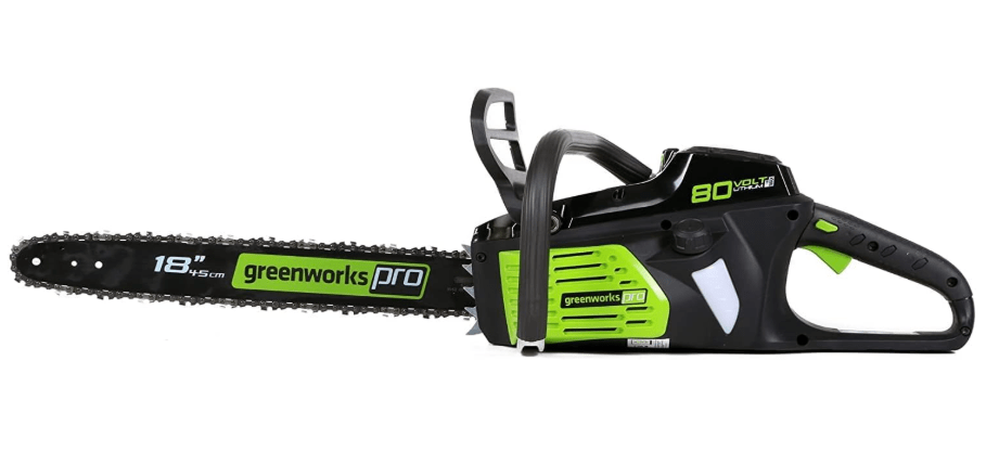 Greenworks 80V 18" Brushless Cordless Chainsaw (Great for Tree Felling, Limbing, Pruning, and Firewood) / 75+ Compatible Tools), Tool Only - Battery & Charger Not Included