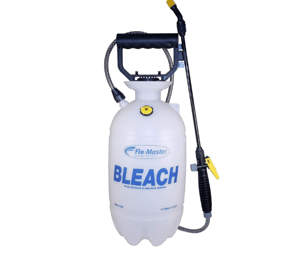 RL FLOMASTER 1.5 Gal. Bleach Sprayer - White, Handheld Chemical Sprayer with 1.5 Gallon Capacity and Viton Seals