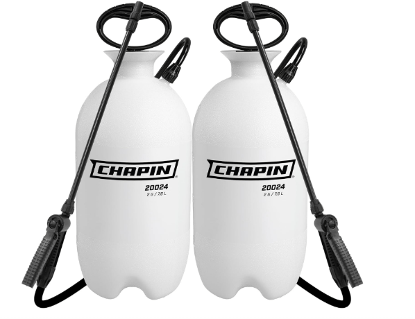 Chapin 20024 Pump Sprayer, 2‑Gallon, Lawn & Garden, Translucent Poly Tank, Funnel‑Top, SureSpray, Adjustable