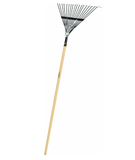 Truper 30450 Tru Built 48-Inch Steel Leaf Rake, 19-Inch Head, Wood Handle