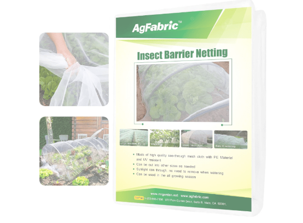 Agfabric Garden Netting 16'x20' Insect Pest Barrier Bird Netting for Garden Protection,Row Cover Mesh Netting for Vegetables Fruit Trees and Plants,White