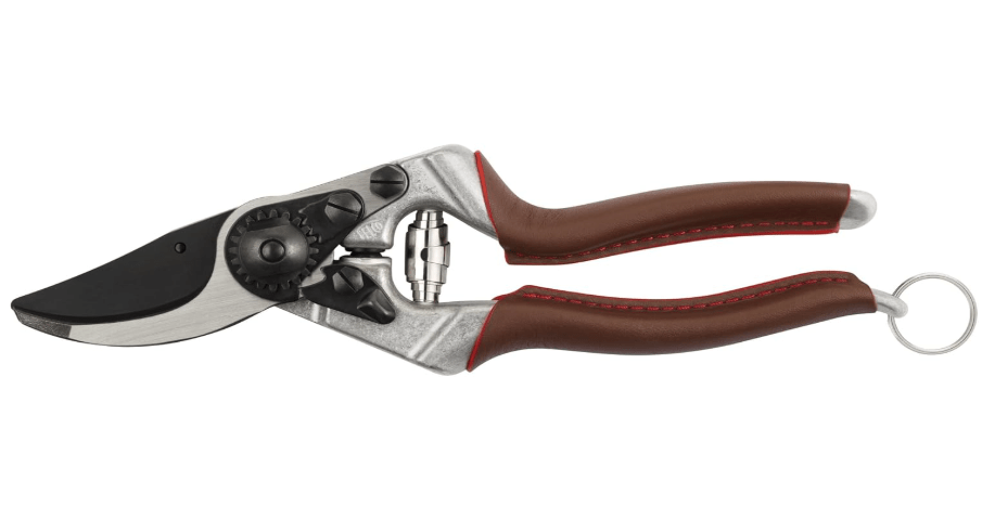 FELCO 8 ELITE Pruning Shears – 8.3" Swiss-Made Garden Clippers with Leather-Wrapped Handle for Large Right Hand | Hand Pruners for Gardening | Garden Tool Cutter with Bypass Blade, Carbon Steel