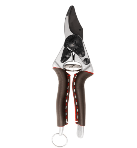 FELCO 6 ELITE Pruning Shears – 7.7" Swiss-Made Garden Clippers with Leather-Wrapped Handle for Medium Right Hands | Hand Pruners for Gardening | Garden Tool Cutter with Bypass Blade, Aluminum Body
