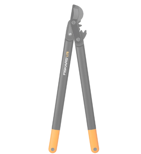 Fiskars PowerGear Lopper Bypass, Hook Head (L) L78, Power Gear II system, Non-stick coating, Cutting Diameter : 5 cm, Hardened steel, Length: 70 cm, Black/Orange, 1000584