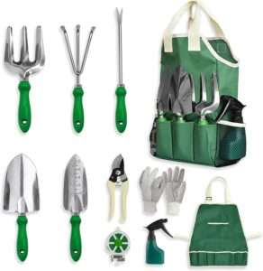 GardenHOME 11-Piece Gardening Tool Set – Garden Kit with Tote Bag, Apron & Accessories, Perfect Gardening Gifts for Women, Moms, and Beginners GardenHOME 11-Piece Gardening Tool Set – Garden Kit with Tote Bag, Apron & Accessories, Perfect Gardening Gifts for Women, Moms, and Beginners