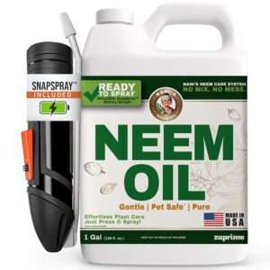 Nani’s Neem Oil Spray for Plants with SnapSpray (1 Gallon) - Ready-to-Use, Made from 100% Cold-Pressed Organic Neem Oil for Plants - Indoor & Outdoor Use for Healthier Horticultural Growth