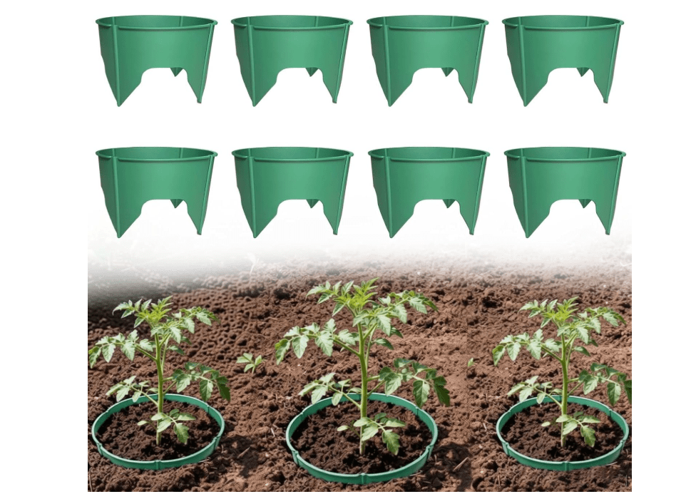 32-Pack Modular Planting Grow Rings, DIY Resizable Seedling Root Protector, Reusable Garden Slug & Snail Collars, 5.5" Deep Garden Plant Protector Rings for Seedlings, Root Protection & Soil Guard 