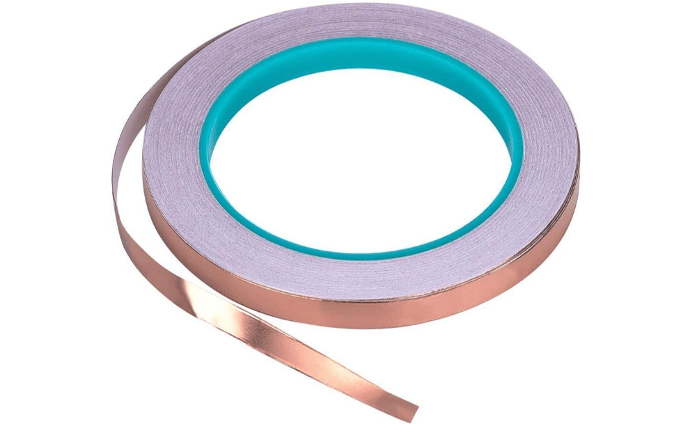 Zehhe Copper Foil Tape with Double-Sided Conductive (1/4inch X 21.8yards)- EMI Shielding,Stained Glass,Soldering,Electrical Repairs,Slug Repellent,Paper Circuits,Grounding (1/4inch) 