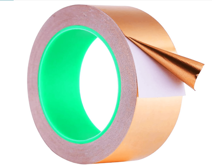 Zehhe Copper Foil Tape with Double-Sided Conductive (1inch X 21.8yards)- EMI Shielding,Stained Glass,Soldering,Electrical Repairs,Slug Repellent,Paper Circuits,Grounding (1inch) 
