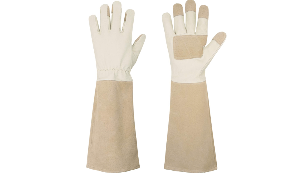 HANDLANDY Rose Pruning Gloves for Men & Women, Long Thorn Proof Gardening Gloves, Breathable Pigskin Leather Gauntlet, Best Garden Gifts & Tools for Gardener
