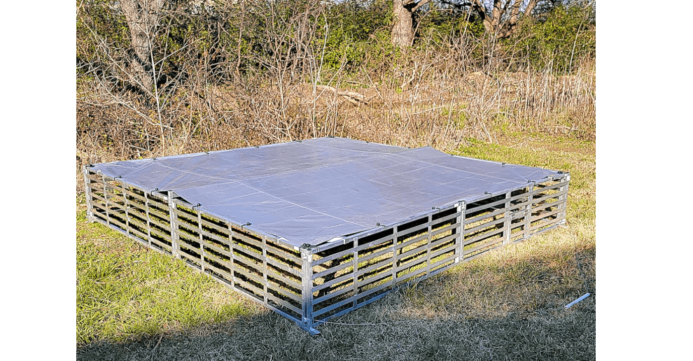 Rite Farm Products Aluminum 10'X10' Mobile Broiler Chicken Tractor Coop Poultry Meat Bird 