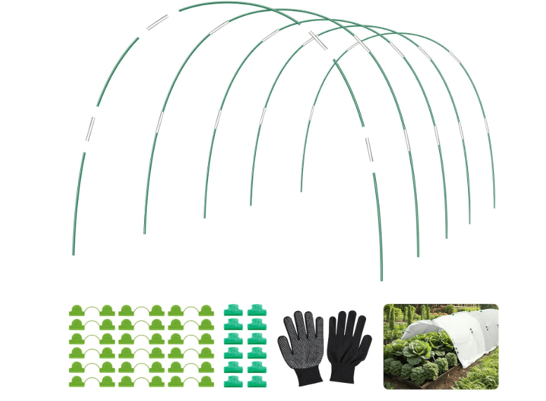 Growneer Raised Bed Hoop House Bundle with Clips